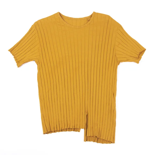 Y's Stripe Woven Hem-slit T-shirt K-164608_002