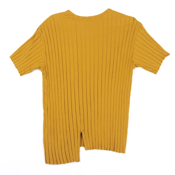 Y's Stripe Woven Hem-slit T-shirt K-164608_007