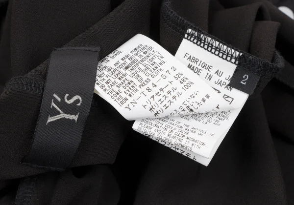 Y's Poly Blend Gather Asymmetry Blouse K-164609_013