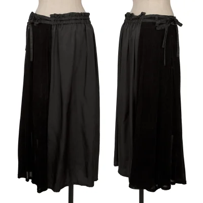 Y's Velour Asymmetry Pants