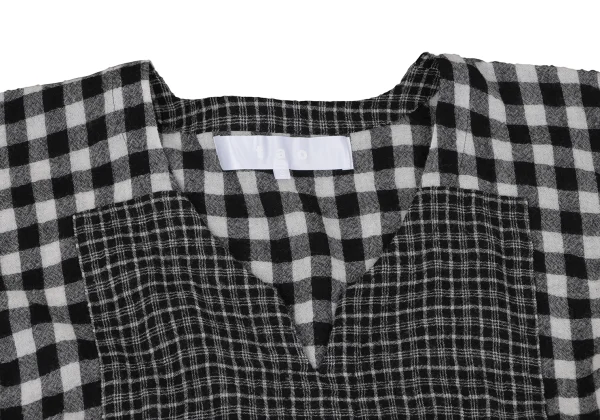 tao Wool Poly Checked Switching Dress K-164612_004