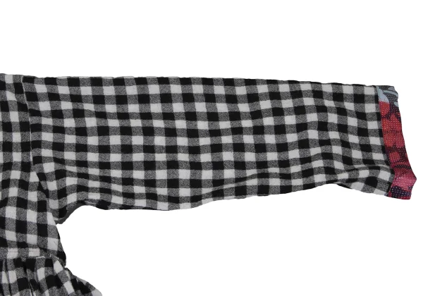 tao Wool Poly Checked Switching Dress K-164612_006