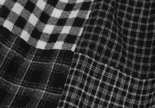 tao Wool Poly Checked Switching Dress K-164612_009