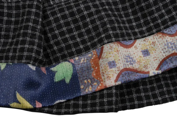 tao Wool Poly Checked Switching Dress K-164612_011