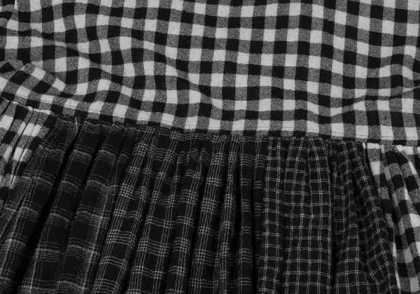tao Wool Poly Checked Switching Dress K-164612_015