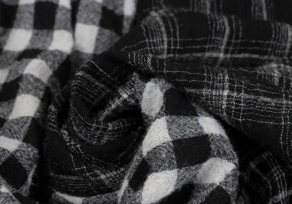 tao Wool Poly Checked Switching Dress K-164612_017