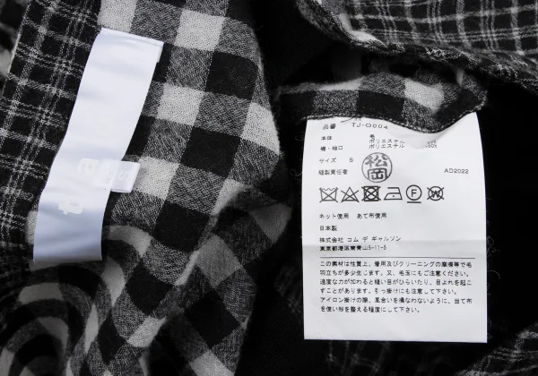 tao Wool Poly Checked Switching Dress K-164612_019