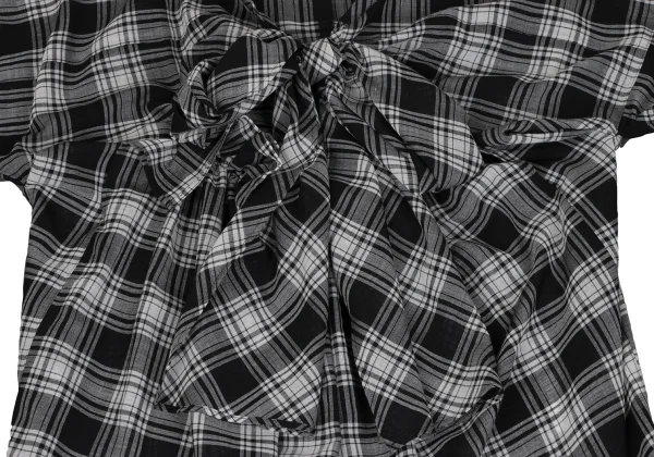 tao Wool Nylon Ribbon Design Checked Dress K-164613_005