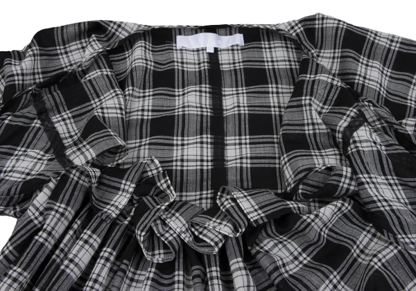 tao Wool Nylon Ribbon Design Checked Dress K-164613_007