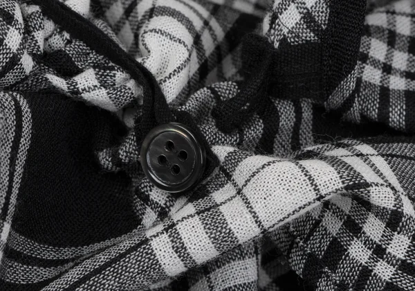 tao Wool Nylon Ribbon Design Checked Dress K-164613_008