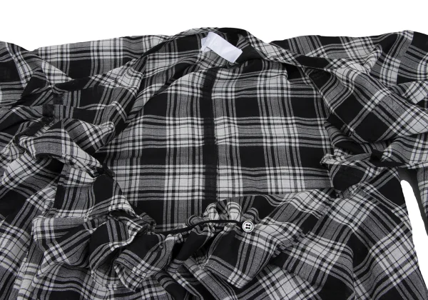 tao Wool Nylon Ribbon Design Checked Dress K-164613_009