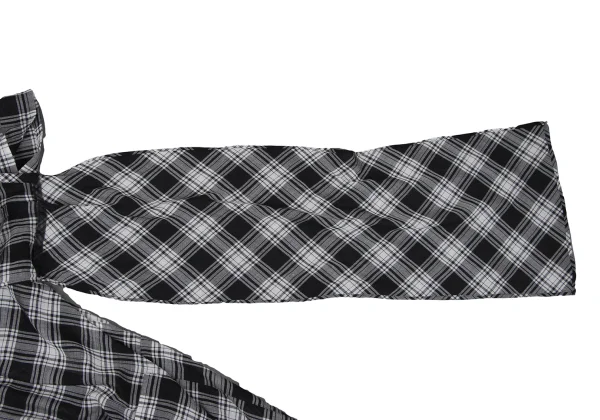 tao Wool Nylon Ribbon Design Checked Dress K-164613_010