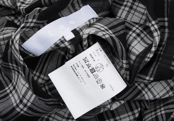tao Wool Nylon Ribbon Design Checked Dress K-164613_018