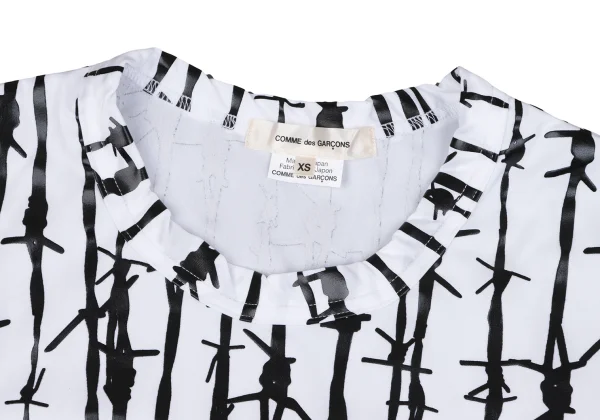 COMME des GARCONS Barbed Wire Rubber Printed T-shirt K-164615_003