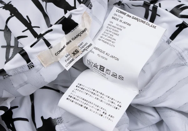 COMME des GARCONS Barbed Wire Rubber Printed T-shirt K-164615_012