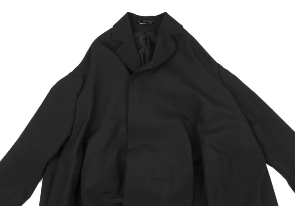 COMME des GARCONS Wool Gaba Panel Switching Coat K-164616_003