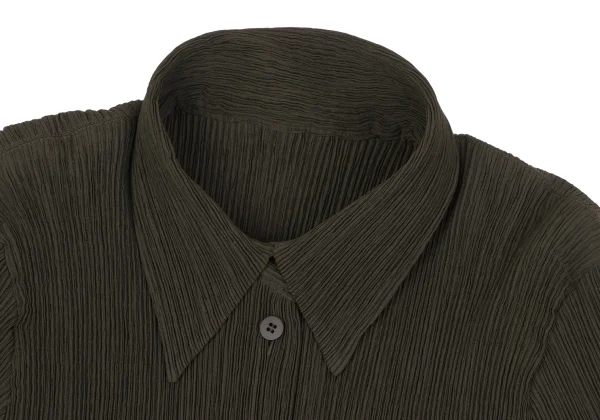 ISSEY MIYAKE Crepe Pleated Long Sleeve Shirt K-164617_004
