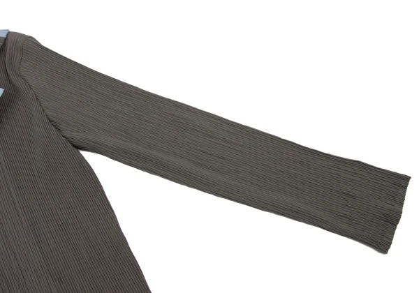 ISSEY MIYAKE WHITE LABEL Crepe Pleated Bicolor Trim Jacket K-164624_004