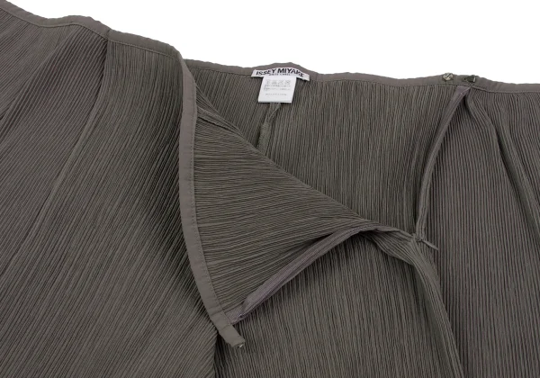 ISSEY MIYAKE WHITE LABEL Crepe Pleated Bicolor Trim Jacket & Pants K-164626_014