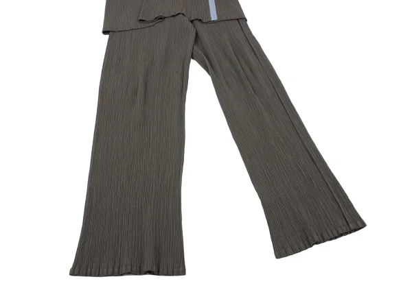 ISSEY MIYAKE WHITE LABEL Crepe Pleated Bicolor Trim Jacket & Pants K-164626_015