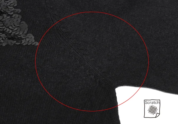 JUNYA WATANABE COMME des  GARCONS Front Sequin Embellished Knit Sweater K-164630_004