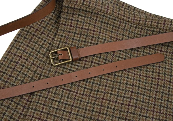 Ralph Lauren Wool Check Belted Wrap Skirt K-164639_004