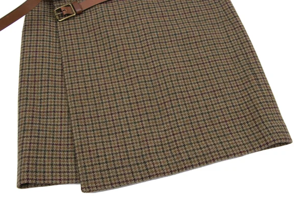 Ralph Lauren Wool Check Belted Wrap Skirt K-164639_006