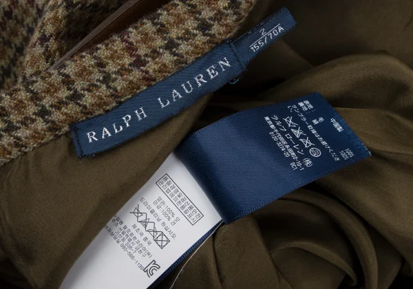 Ralph Lauren Wool Check Belted Wrap Skirt K-164639_013