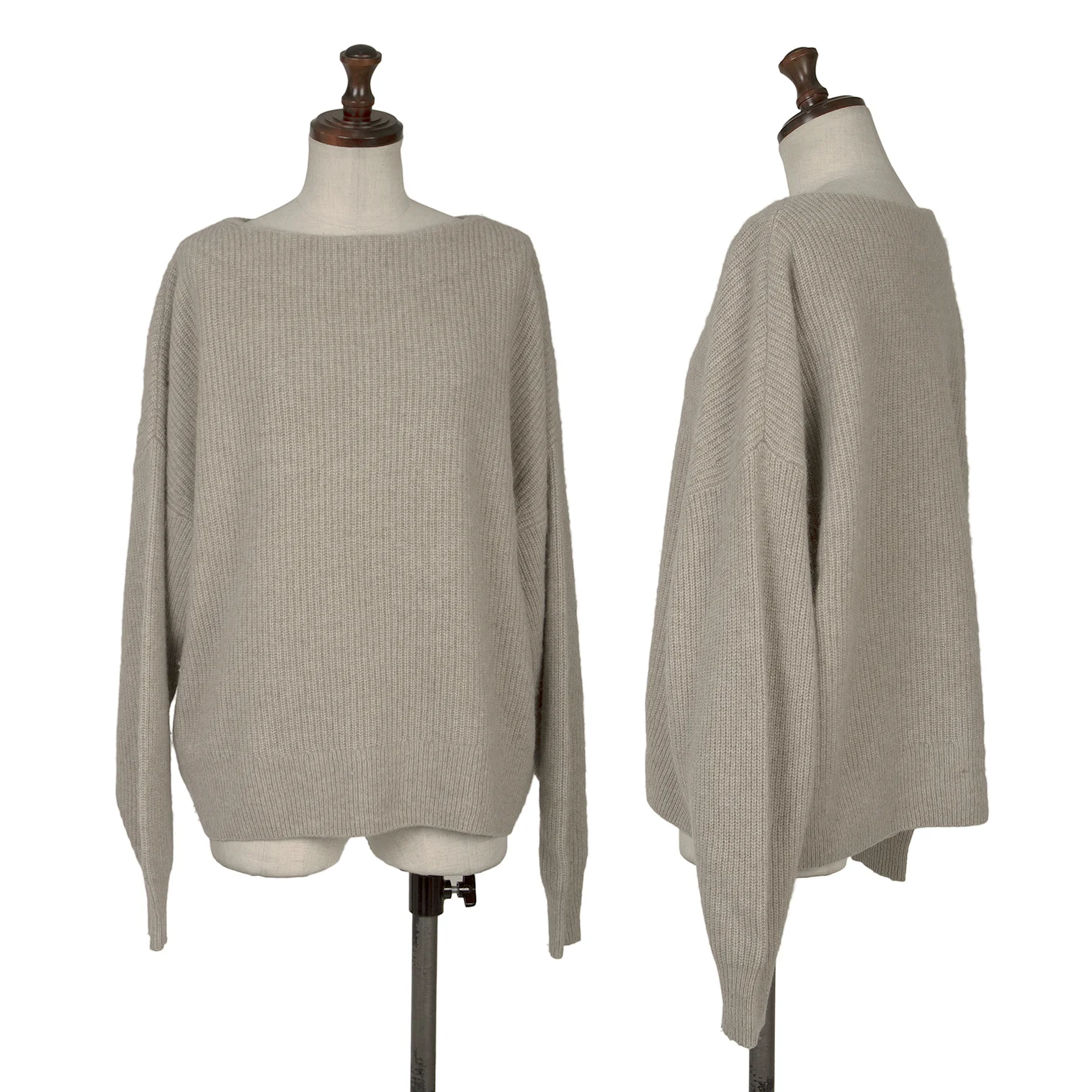 セオリーTheory ラクーンウール混オフショルダーセーター ベージュS (K