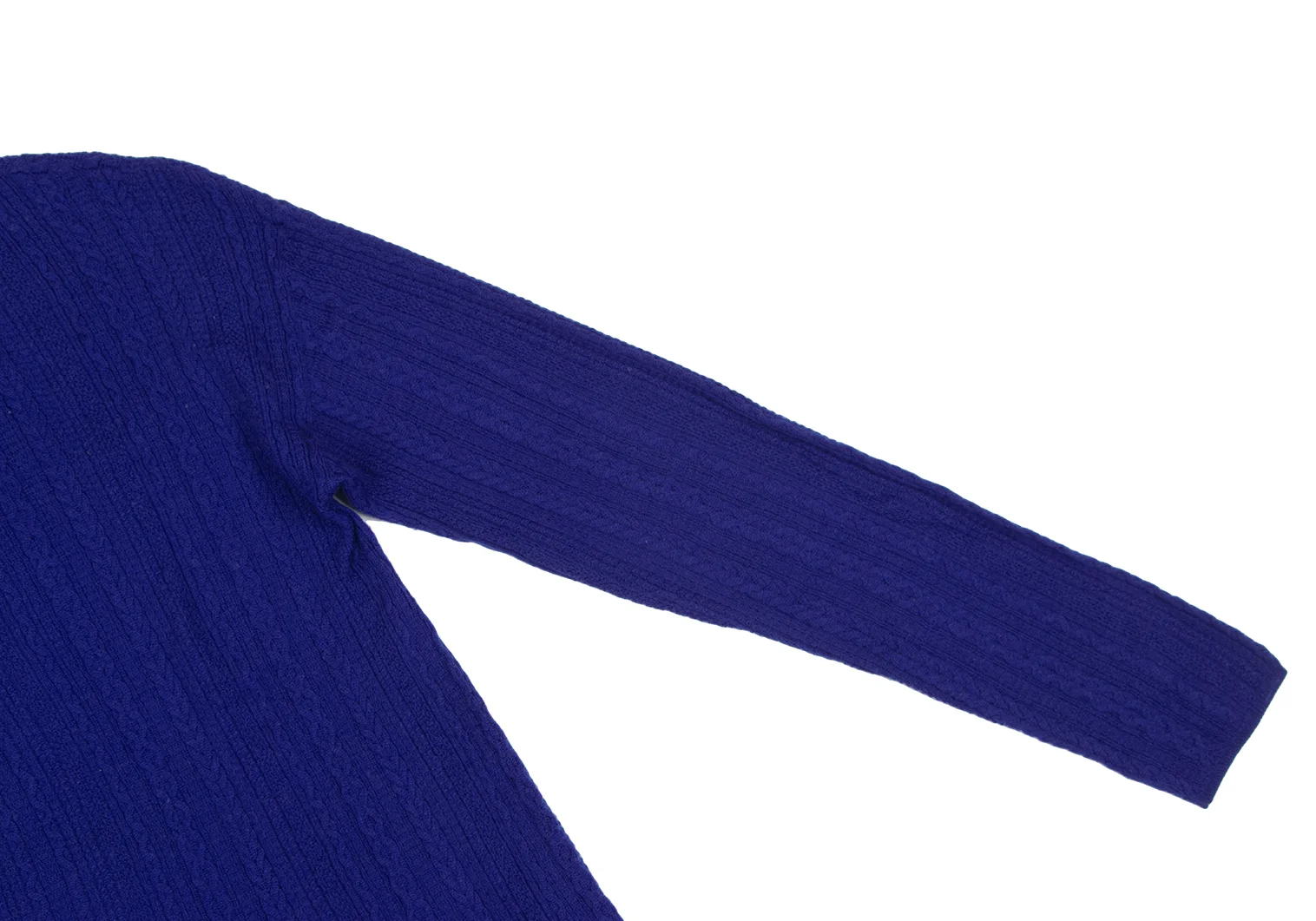 未使用 セオリー ケーブルニット 定価3.5万円コットン S ネイビー セオリーTheory ウールケーブルニット 青S (K-164643)