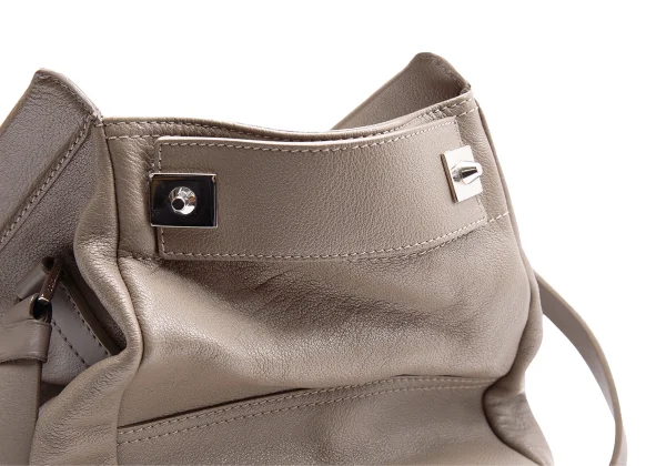 ジミーチュウJIMMY CHOO 2wayレザーバッグ モカ K-164646_012