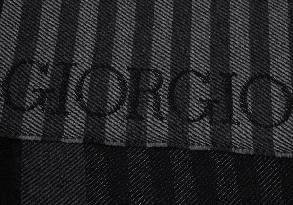 GIORGIO ARMANI Logo Jacquard Striped Stole K-164648_004