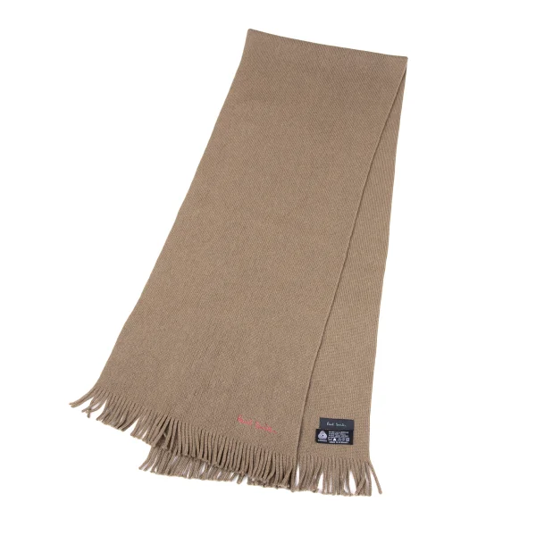 Paul Smith Wool Knit Stole Mocha  K-164649_001