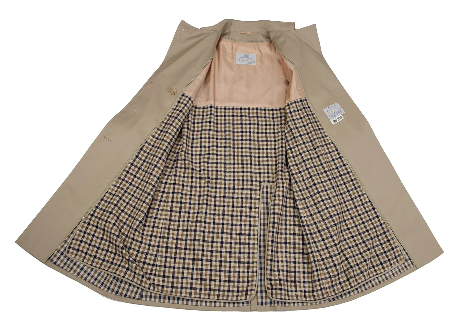 アクアスキュータムAquascutum 裏チェックライナートレンチコート