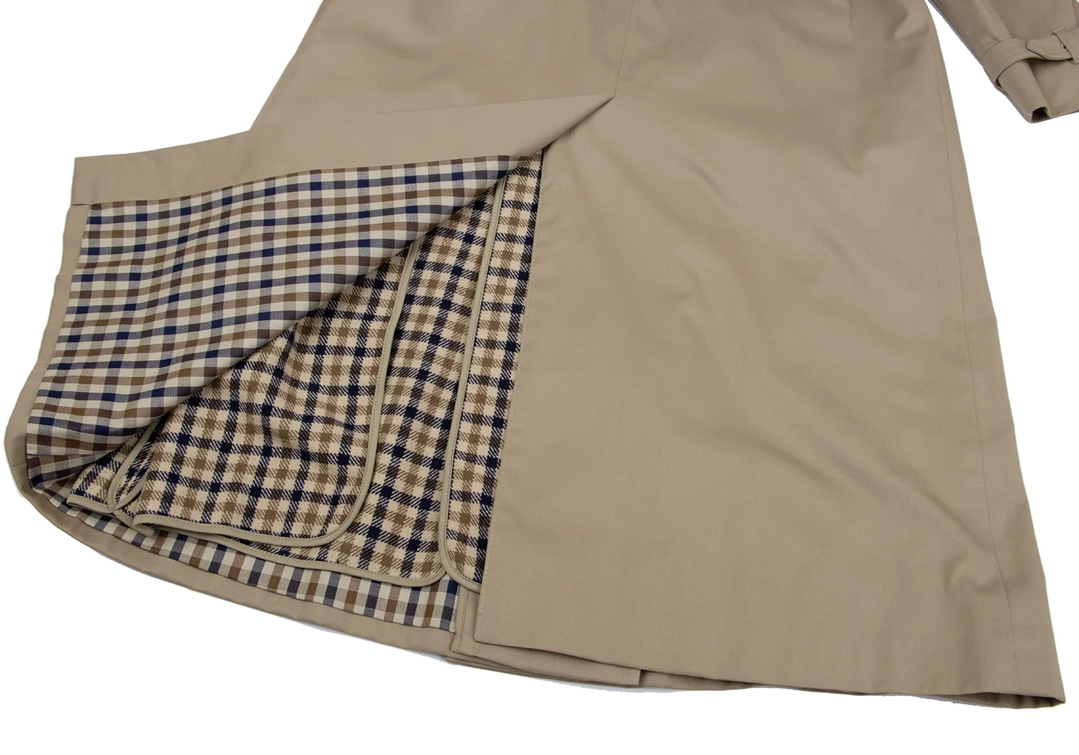 アクアスキュータムAquascutum 裏チェックライナートレンチコート