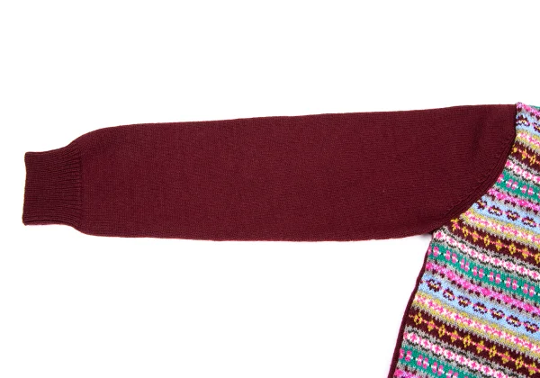 COMME des GARCONS GIRL Wool Acrylic Fair Isle Knit Cardigan K-164657_005