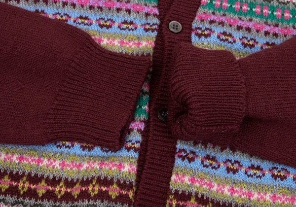 COMME des GARCONS GIRL Wool Acrylic Fair Isle Knit Cardigan K-164657_006
