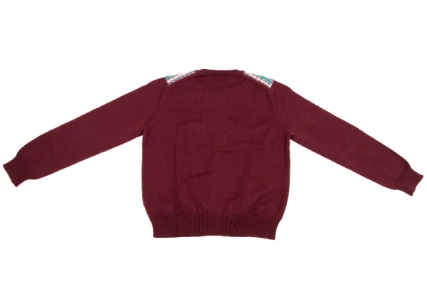 COMME des GARCONS GIRL Wool Acrylic Fair Isle Knit Cardigan K-164657_011