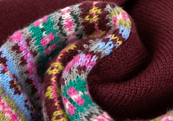 COMME des GARCONS GIRL Wool Acrylic Fair Isle Knit Cardigan K-164657_013