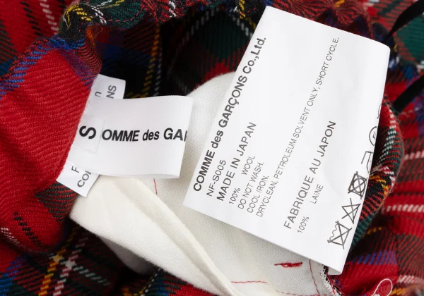 COMME des GARCONS GIRL Check Pleats Wool Skirt K-164658_011
