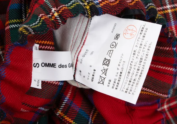 COMME des GARCONS GIRL Check Pleats Wool Skirt K-164658_012