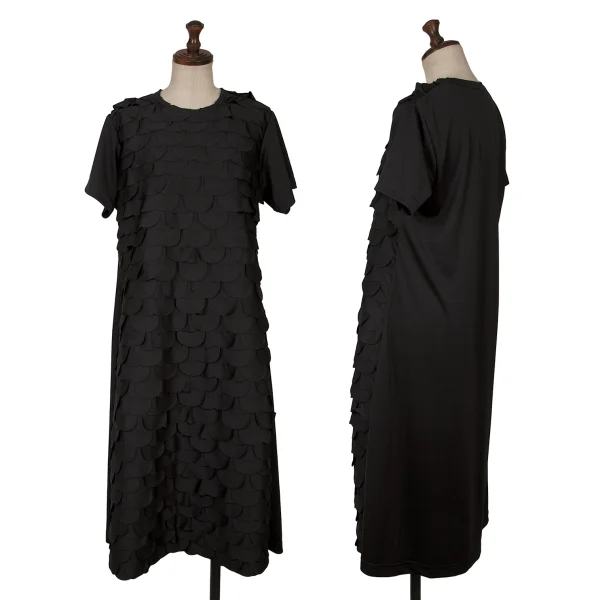COMME des GARCONS Poly Patch Short Sleeve Dress Black M K-164663_001