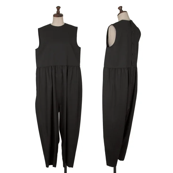 tricot COMME des GARCONS Wool Gaba Gather Sleeveless Overalls Black M K-164664_001