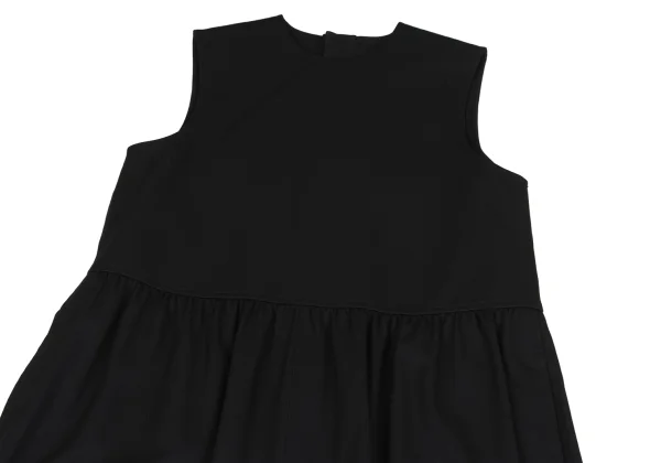 tricot COMME des GARCONS Wool Gaba Gather Sleeveless Overalls K-164664_003