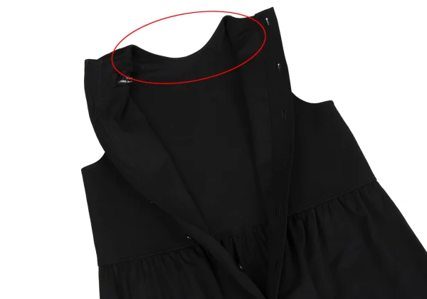 tricot COMME des GARCONS Wool Gaba Gather Sleeveless Overalls K-164664_010