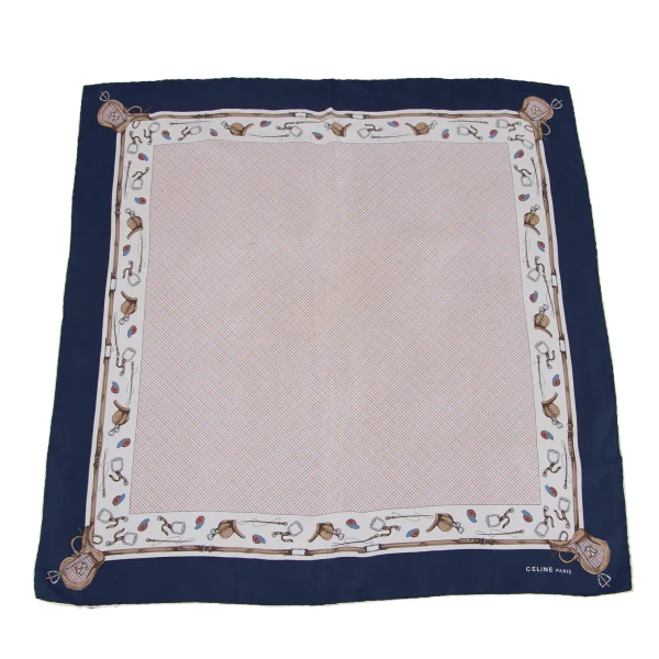 CELINE Belt Printed Scarf Navy,Multi-Color  K-164665_001