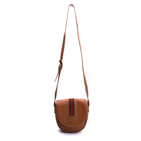 GUCCI Sherry Line Leather Shoulder Bag K-164673_002