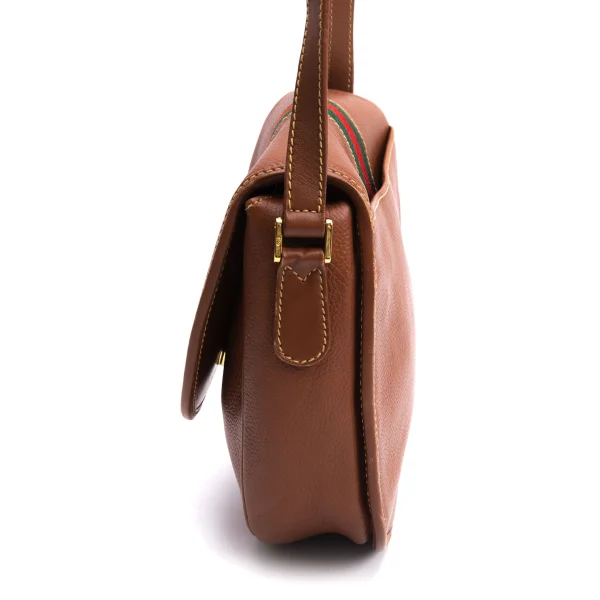 GUCCI Sherry Line Leather Shoulder Bag K-164673_006