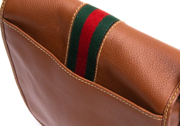 GUCCI Sherry Line Leather Shoulder Bag K-164673_008