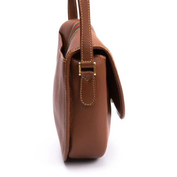 GUCCI Sherry Line Leather Shoulder Bag K-164673_009